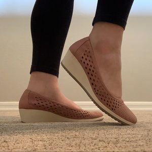 Ash Pink Wedge Shoe